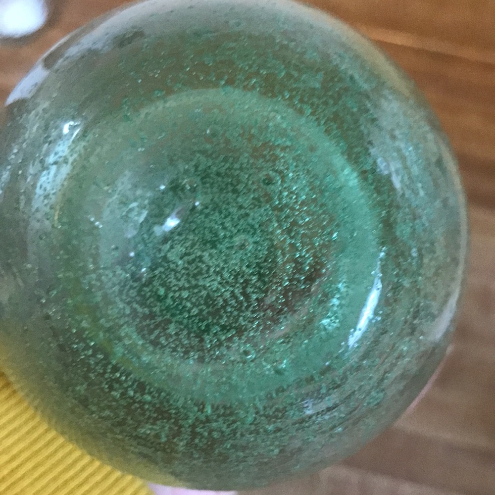 Vintage Green Pulgosso Murano Decanter with Mushroom Stopper - Picture 5 of 9